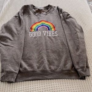 SUB_URBAN RIOT Good Vibes Rainbow Pride Sweatshirt Large